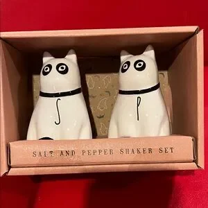 Rae Dunn Cat Salt and Pepper Shaker Set