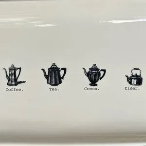 Rae Dunn Coffee Tea Cocoa Cider Icon Platter Serving Tray 2017 OG HTF NWT