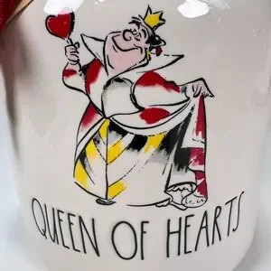 Rae Dunn Disney Queen Of Hearts Alice In Wonderland Canister Cookie Jar Ceramic