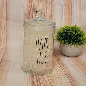 Rae Dunn Glass Hair Tie Holder
