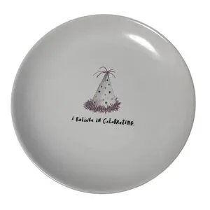 Rae Dunn “I Believe in Celebrating” 6.25” Plates X8