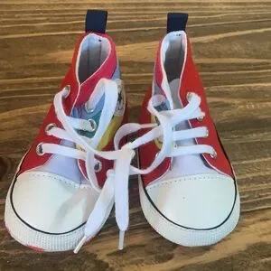 Rainbow Canvas Prewalker Baby Shoes Size 2