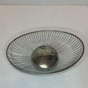 Raining silver plated basket bowl