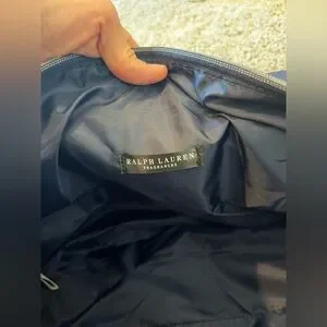 Ralph Lauren Fragrance Navy Duffle Bag