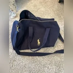 Ralph Lauren Fragrance Navy Duffle Bag