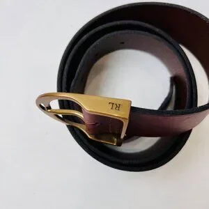 Ralph Lauren NWOT Men’s Leather Belt With Brass Buckle Size 36