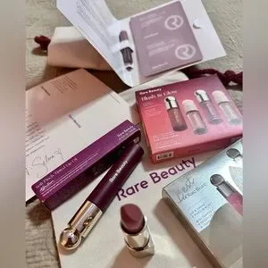 Rare Beauty Blush & Glow Set Lip & Cheek Set Lipstick Lip Oil Lmt Ed Bundle