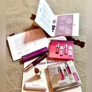 Rare Beauty Blush & Glow Set Lip & Cheek Set Lipstick Lip Oil Lmt Ed bundle