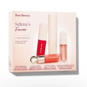 Rare Beauty Selena's Faves Mini Set: Blush Luminizer Lip Cream Mascara. NIB