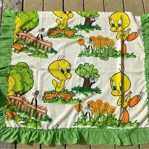RARE Find Vintage 1975 Warner Bros Tweety And Sylvester Curtain Set