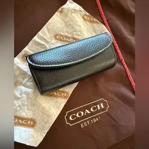 Rare Madison Lipstick Case 4482 Leather Framed Mirror Made In Italy 90s SLG HTF