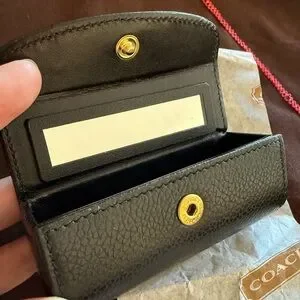 Rare Madison Lipstick Case 4482 Leather Framed Mirror Made in Italy 90s SLG HTF