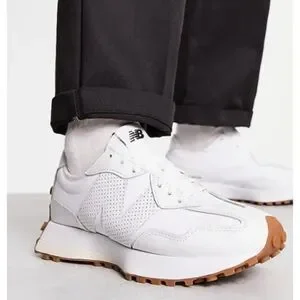 Rare New Balance® 327 Leather Sneakers In SEA SALT GUM Size 8.5