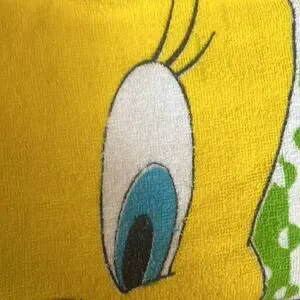 RARE VINTAGE 1966 TWEETY SYLVESTER BEACH TOWEL FRANCO MFG COLLECTABLE 27”x53”