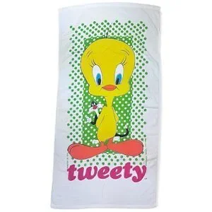 RARE VINTAGE 1966 TWEETY SYLVESTER BEACH TOWEL FRANCO MFG COLLECTABLE 27”x53”