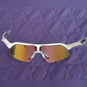 Rawlings Kids’ Shield Sunglasses – White + Orange Mirror