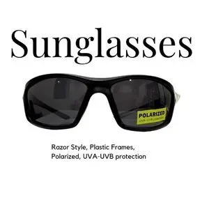 Razor Style Sporty Sunglasses Plastic Frames Polarized Lenses UVA-UVB Protect