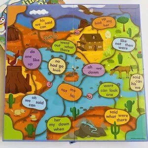Reading Roundup Eco Friendly Word Play Board Game Basic Building Block Words