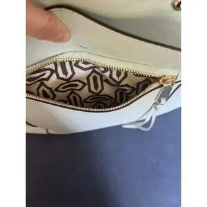 REBECCA MINKOFF M A B Blue Leather Large Tote Shoulder Bag Purse Satchel Tassel