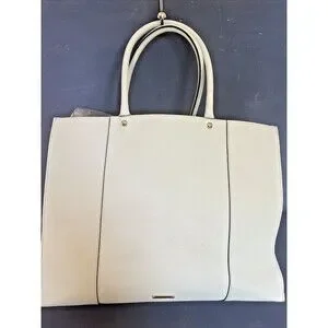 REBECCA MINKOFF M A B Blue Leather Large Tote Shoulder Bag Purse Satchel Tassel