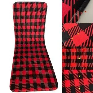 Red and Black Plaid Padded Large Table Runner