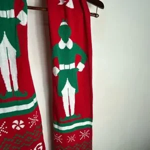 Red And Green OMG Santa Scarf