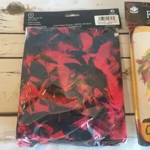 Red Black Feather Costume Wig High School Sports Cheerleader Arizona Cardinals