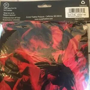 Red Black Feather Costume Wig High School Sports Cheerleader Arizona Cardinals