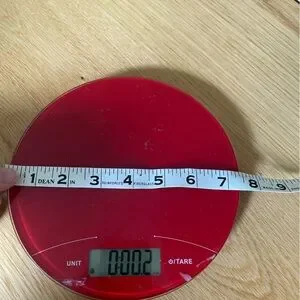 Red Digital Kitchen Food Scale 11lbs Capacity
