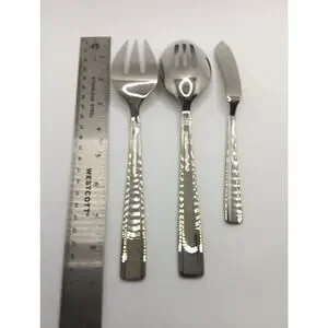 Reed & Barton Andover Pearl 3 Piece Server Hostess Set 18/10 Stainless Flatware