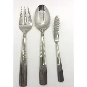 Reed & Barton Andover Pearl 3 Piece Server Hostess Set 18/10 Stainless Flatware