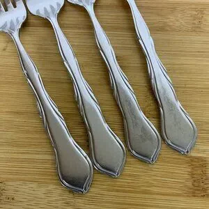 Reed & Barton Select Pompei Pompeii 4 Dinner Forks Stainless Steel Flatware