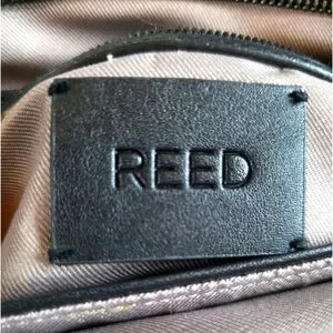 REED Rare Bold Blue And Black Floral Print Satchel Bag & Convertible Crossbody