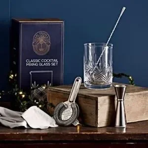 REGAL TRUNK CO Ultra Clarity 5 Piece Cocktail Mixing Glass Set