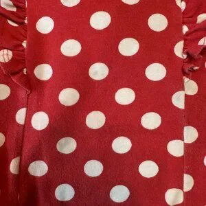 REMIE GIRL Red Minnie Mouse Leotard Girls 4 4T Polka Dot Tank Ruffle Leo Girl