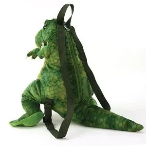 Restocked Kids Gift Green Dinosaur Plush T-Rex Back Pack