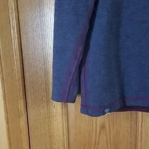 Reversable Gray And Purple Zipper Sweater