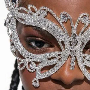 Rhinestone Crystal Butterfly Mask For Face Women Halloween Masquerade Accessorie