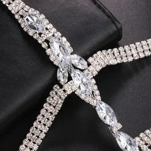 Rhinestone Tassel Masquerade Mask For Women Halloween Mask Veil Face Chain