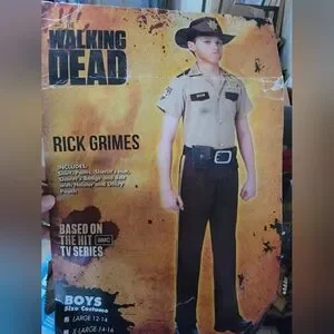Rick Grimes Kids Costume - Beige and Black