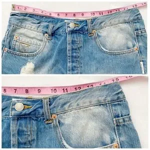 Ripped Jean Mini Skirt