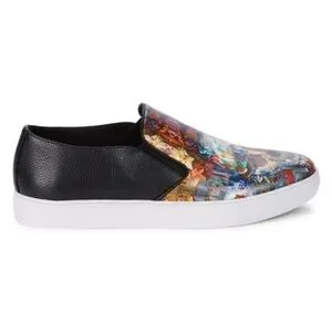 ROBERT GRAHAM New Size 10 Happy Arts Slip-On Leather Sneakers Abstract Design