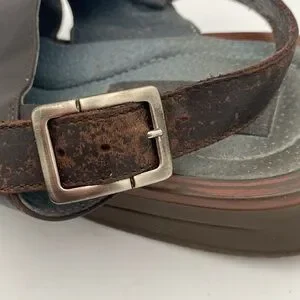 Robert Wayne Dark Brown Leather Men's Sandals Fisherman Casual 44 Vacation Y2K
