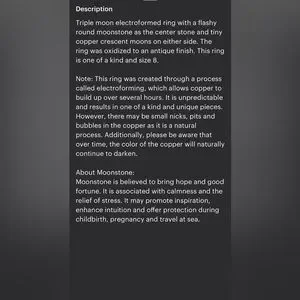 RockAndy Deaigns Moonstone Triple Moon Ring