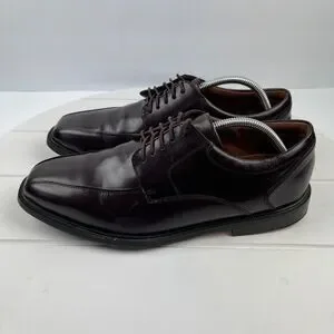 Rockport Mens Size 10 Mahogany Fair Oak Bike Toe Oxford K62536