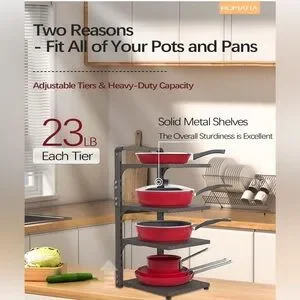 Roma Red Metal Cookware Organizer