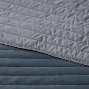 Room Essentials - Twin/Twin Extra Long Satin Quilt Dark Gray - Room Gray