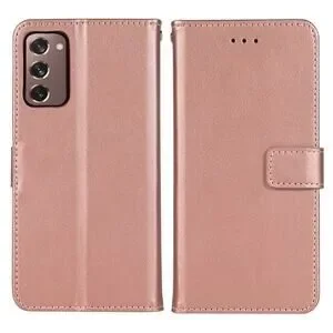 Rose Gold Wallet Case Wrist Strap Phone Case