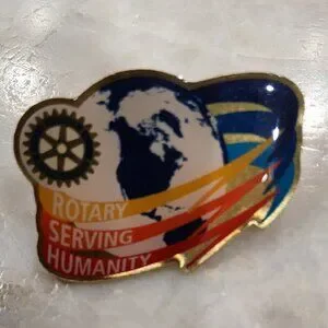 Rotary International Pin With World Map Design