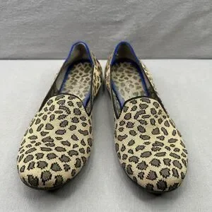 Rothys The Loafer Womens Size 8 Flats Leopard Print Slip-On Comfort Shoes